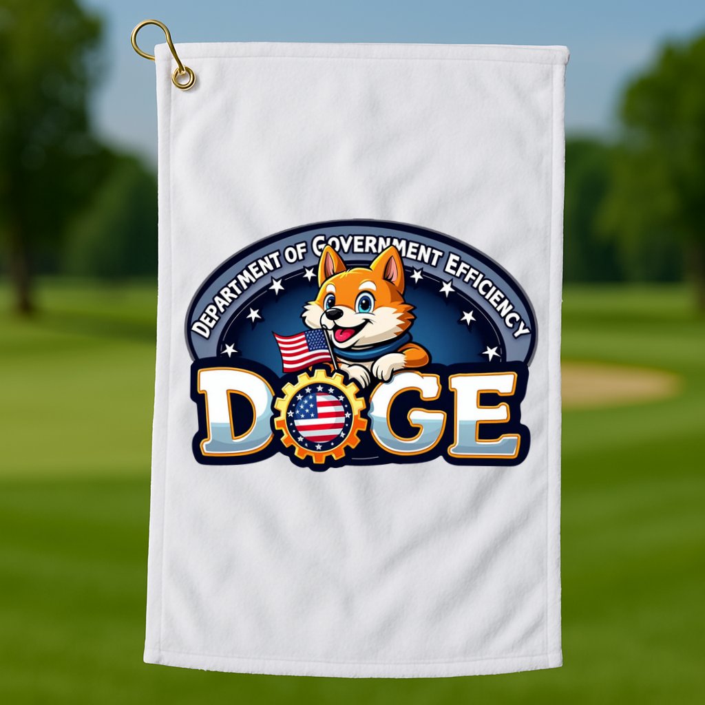 Department Of Government Efficiency Doge Golf Towel
