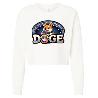 Department Of Government Efficiency Doge Cropped Pullover Crew