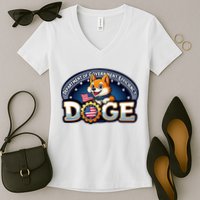 Department Of Government Efficiency Doge Women's V-Neck T-Shirt