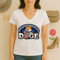Department Of Government Efficiency Doge Women's V-Neck T-Shirt