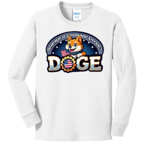 Department Of Government Efficiency Doge Kids Long Sleeve Shirt