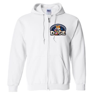 Department Of Government Efficiency Doge Full Zip Hoodie