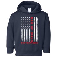 Dad Of Girl Outnumbered Vintage American Flag 4th Of July Toddler Hoodie