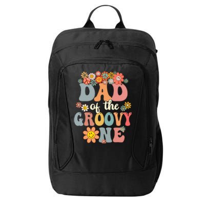 Dad Of Groovy One Matching Family 1st Birthday Party City Backpack