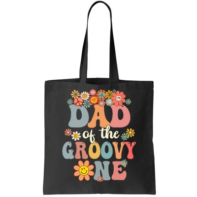 Dad Of Groovy One Matching Family 1st Birthday Party Tote Bag