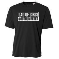 Dad Of Girl Outnumbered Hashtag Funny Girl Dads Dad Memes Cooling Performance Crew T-Shirt