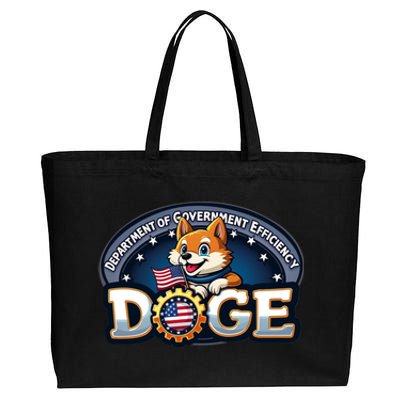 Department Of Government Efficiency D.O.G.E | Elon Cotton Canvas Jumbo Tote