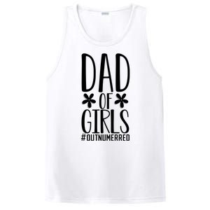 Dad Of Girls Funny Dad Girls Gift PosiCharge Competitor Tank