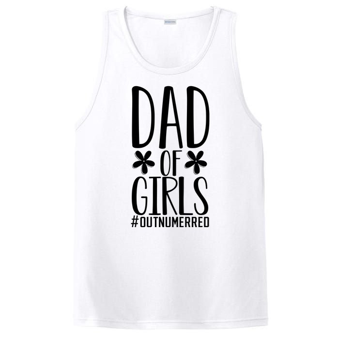 Dad Of Girls Funny Dad Girls Gift PosiCharge Competitor Tank