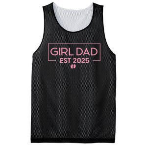 Dad Of Girl Est. 2025 Logo Dad Father Girl To Be 2025 Daddy Mesh Reversible Basketball Jersey Tank