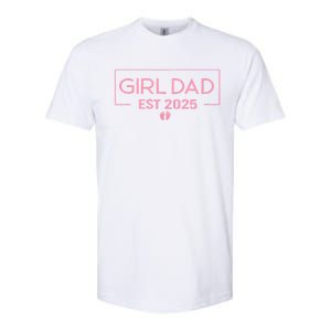 Dad Of Girl Est. 2025 Logo Dad Father Girl To Be 2025 Daddy Softstyle CVC T-Shirt