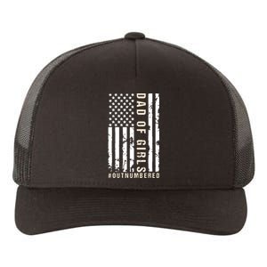 Dad Of Girl #Outnumbered Usa Flag Dad Of Girl Yupoong Adult 5-Panel Trucker Hat