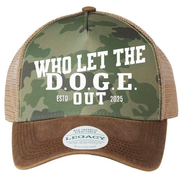 Dept Of Government Efficiency Who Let The D.O.G.E. Out Legacy Tie Dye Trucker Hat