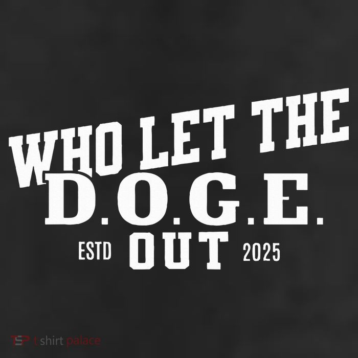 Dept Of Government Efficiency Who Let The D.O.G.E. Out 7 Panel Mesh Trucker Snapback Hat