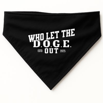 Dept Of Government Efficiency Who Let The D.O.G.E. Out USA-Made Doggie Bandana