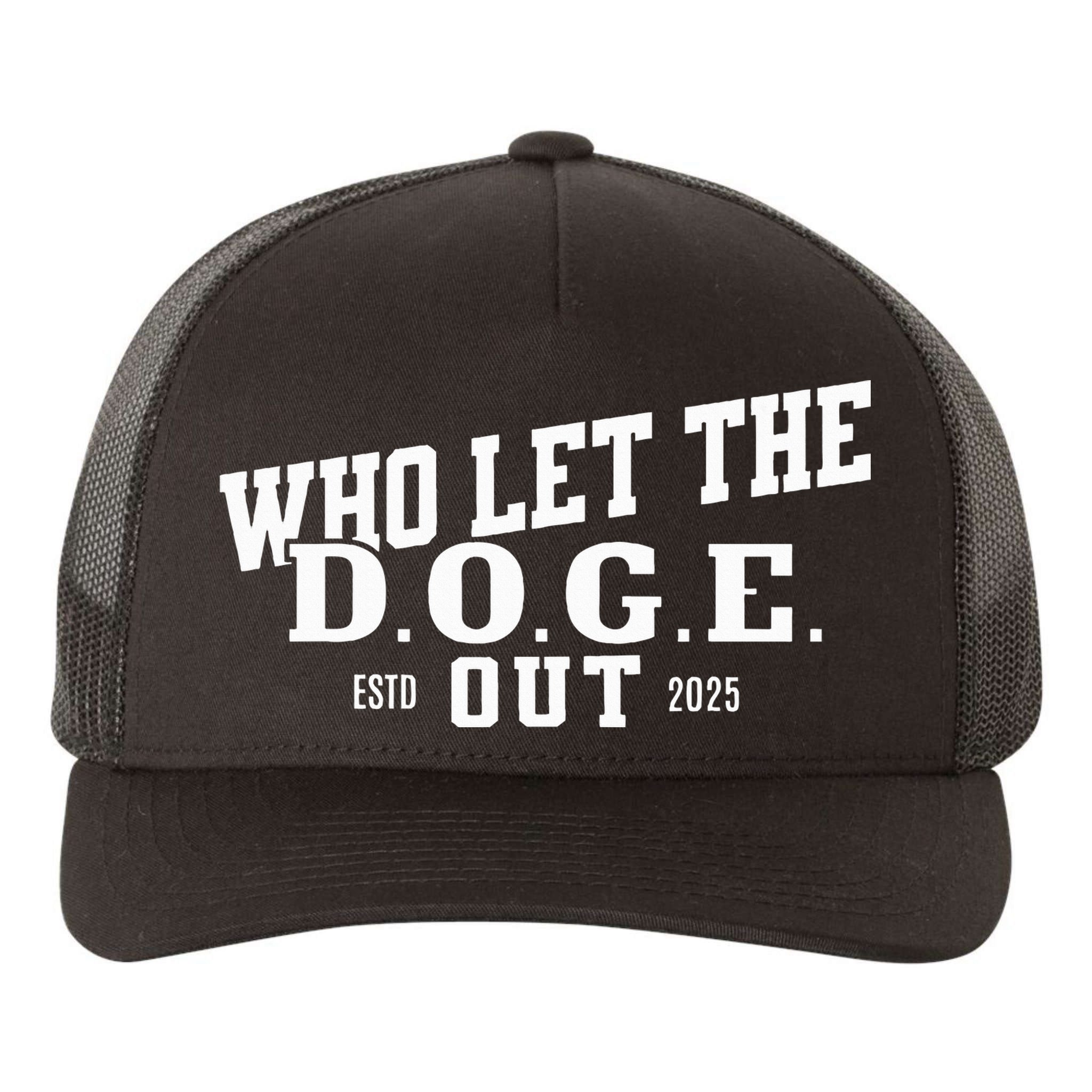 Dept Of Government Efficiency Who Let The D.O.G.E. Out Yupoong Adult 5-Panel Trucker Hat