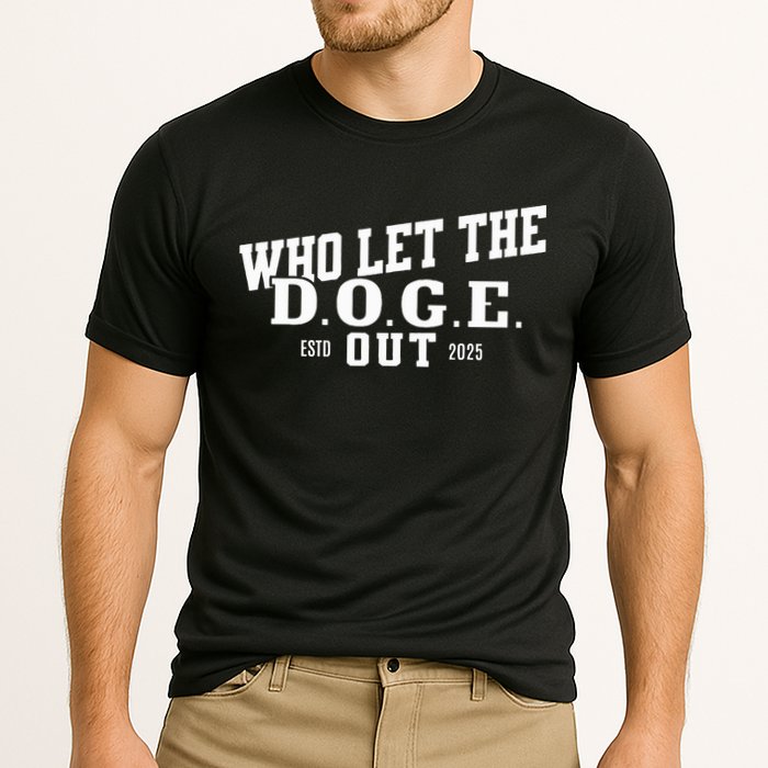 Dept Of Government Efficiency Who Let The D.O.G.E. Out Cooling Performance Crew T-Shirt