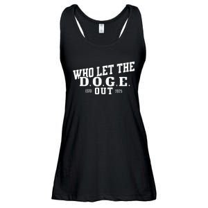 Dept Of Government Efficiency Who Let The D.O.G.E. Out Ladies Essential Flowy Tank