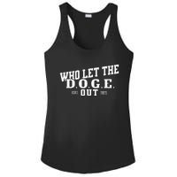 Dept Of Government Efficiency Who Let The D.O.G.E. Out Ladies PosiCharge Competitor Racerback Tank