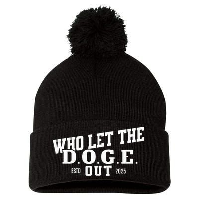Dept Of Government Efficiency Who Let The D.O.G.E. Out Pom Pom 12in Knit Beanie