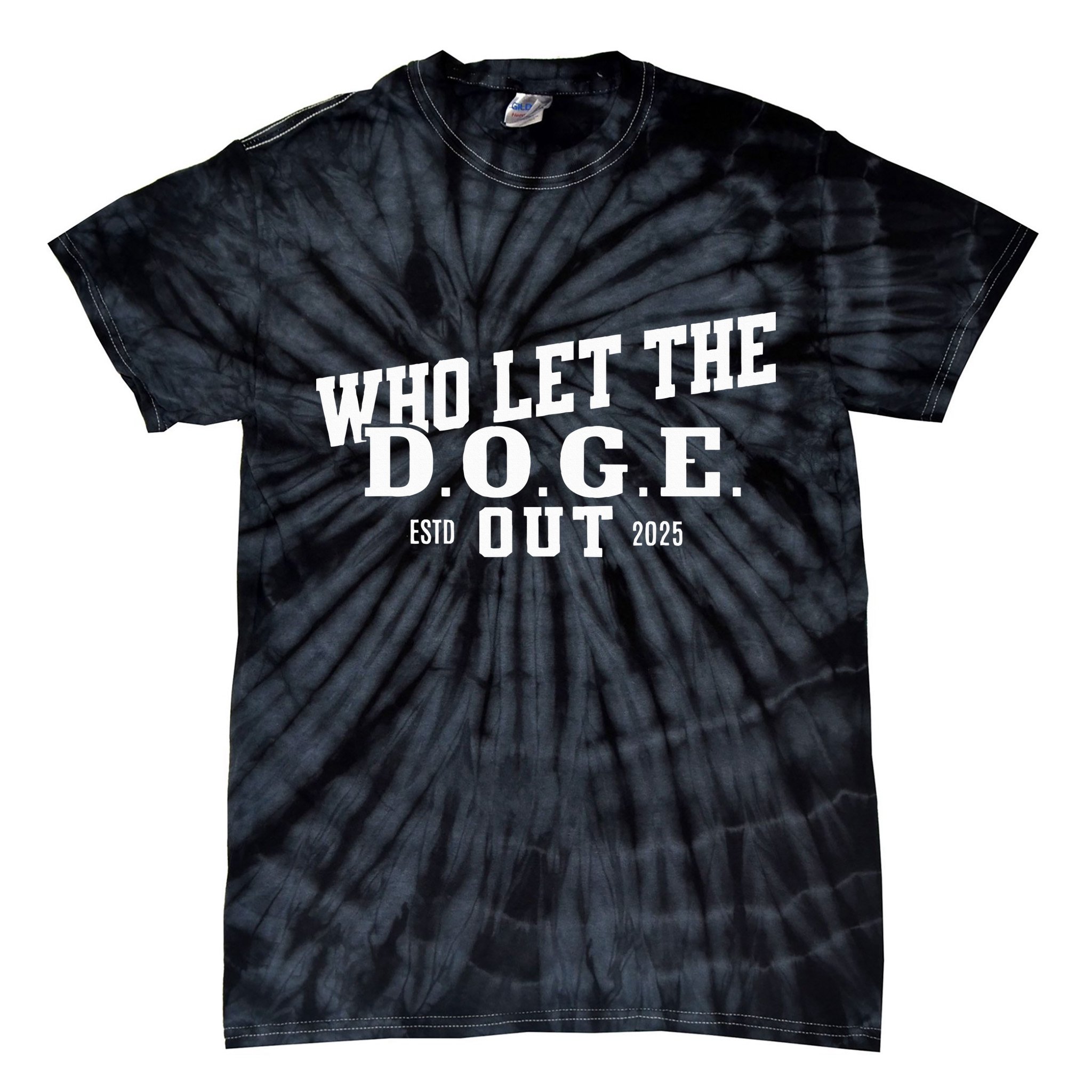 Dept Of Government Efficiency Who Let The D.O.G.E. Out Tie-Dye T-Shirt
