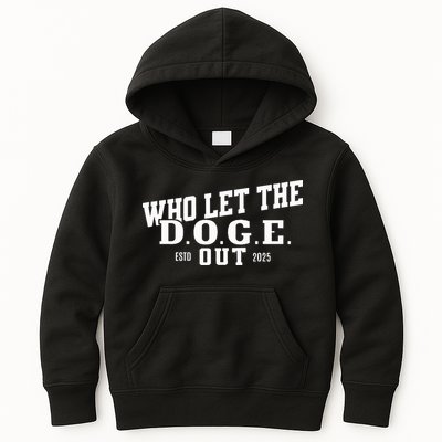Dept Of Government Efficiency Who Let The D.O.G.E. Out Kids Hoodie