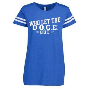 Dept Of Government Efficiency Who Let The D.O.G.E. Out Enza Ladies Jersey Football T-Shirt