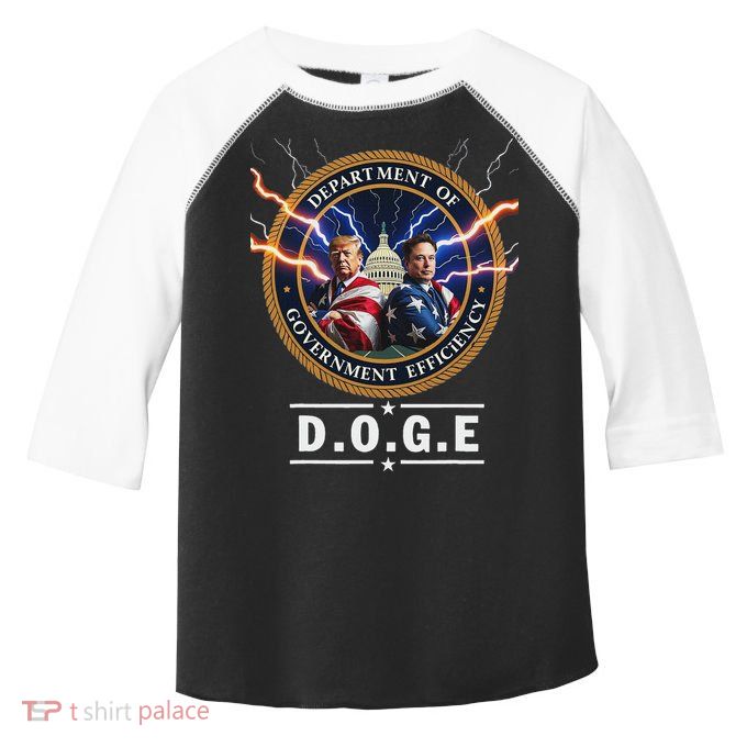 Department Of Government Efficiency Doge Trump 47th Elon Toddler Fine Jersey T-Shirt