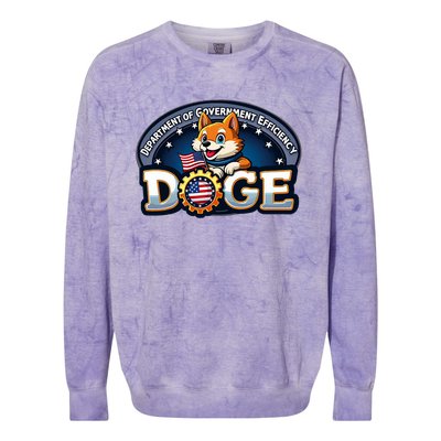 Department Of Government Efficiency D.O.G.E Elon Colorblast Crewneck Sweatshirt