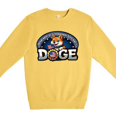 Department Of Government Efficiency D.O.G.E Elon Premium Crewneck Sweatshirt