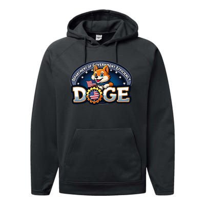 Department Of Government Efficiency D.O.G.E Elon Performance Fleece Hoodie