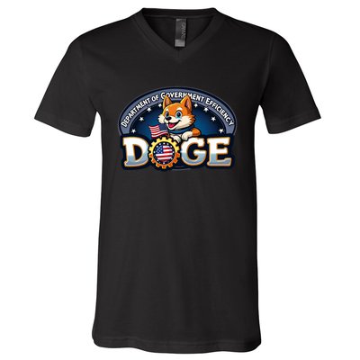 Department Of Government Efficiency D.O.G.E Elon V-Neck T-Shirt