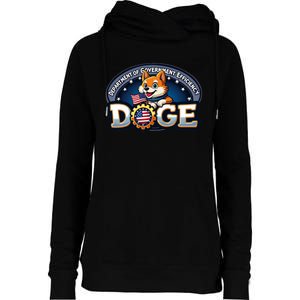 Department Of Government Efficiency D.O.G.E Elon Womens Funnel Neck Pullover Hood