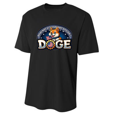 Department Of Government Efficiency D.O.G.E Elon Performance Sprint T-Shirt