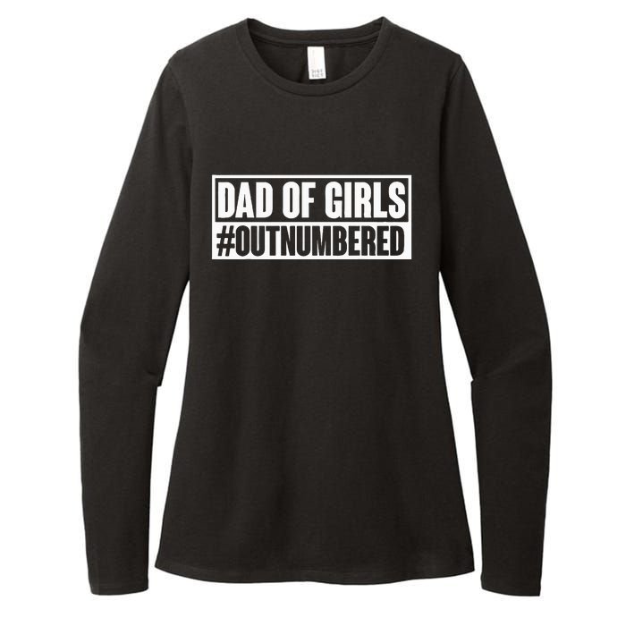 Dad of girl outnumbered Hashtag Funny Girl Dads Dad Memes Womens CVC Long Sleeve Shirt