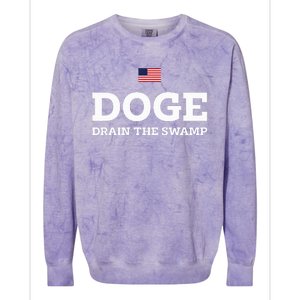 Department Of Government Efficiency Doge Drain The Swamp Colorblast Crewneck Sweatshirt