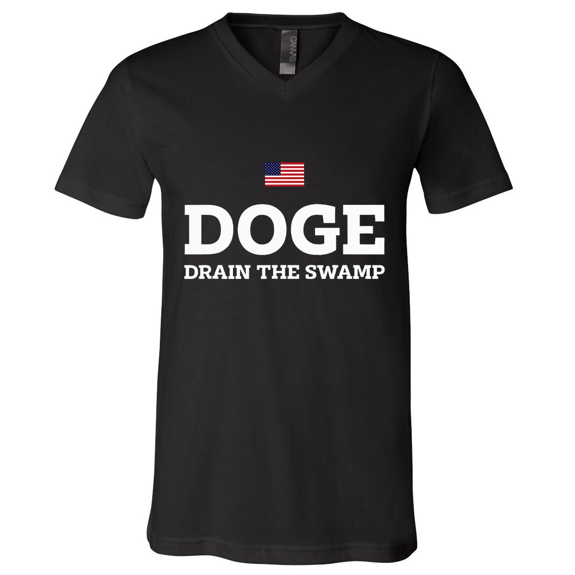 Department Of Government Efficiency Doge Drain The Swamp V-Neck T-Shirt