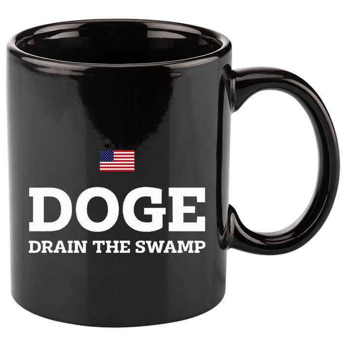 Department Of Government Efficiency Doge Drain The Swamp 11oz C Handle Ceramic Mug