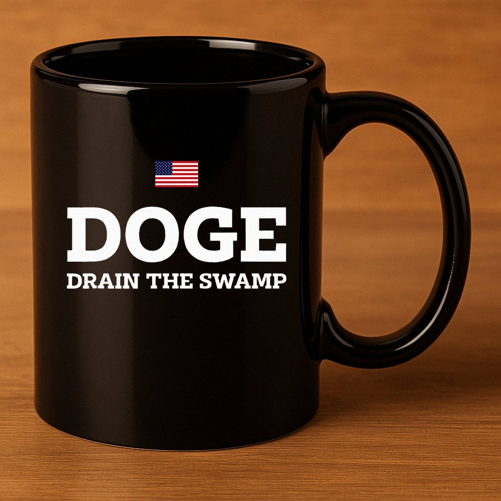 Department Of Government Efficiency Doge Drain The Swamp 11oz C Handle Ceramic Mug