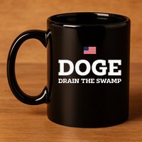 Department Of Government Efficiency Doge Drain The Swamp 11oz C Handle Ceramic Mug