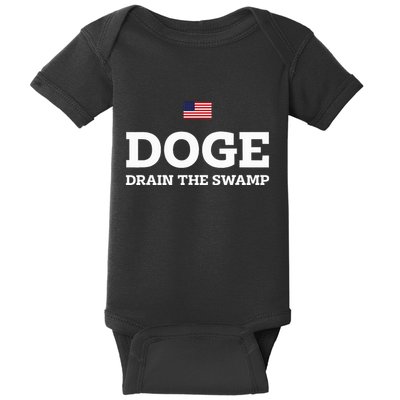 Department Of Government Efficiency Doge Drain The Swamp Baby Bodysuit