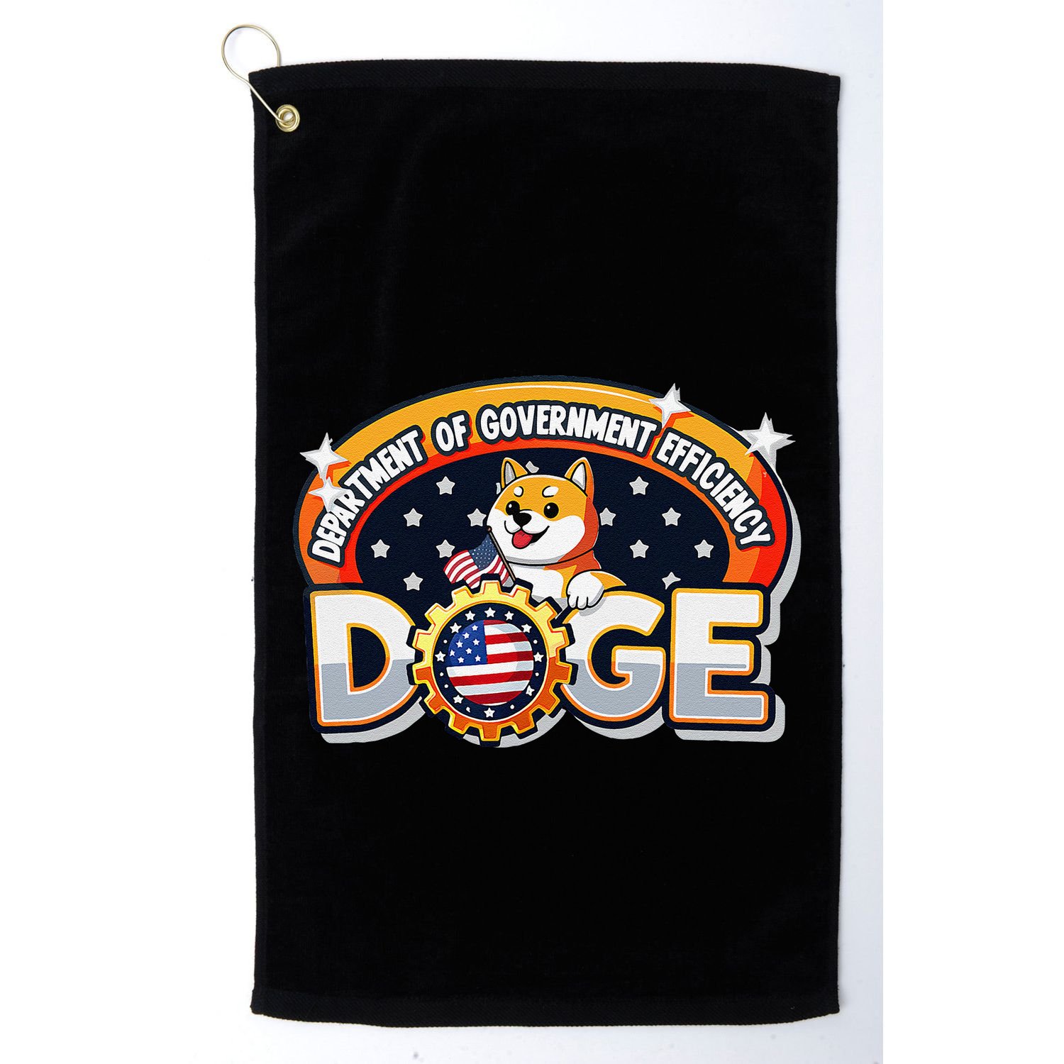 Department Of Government Efficiency Funny Doge Crypto Meme Golf Towel