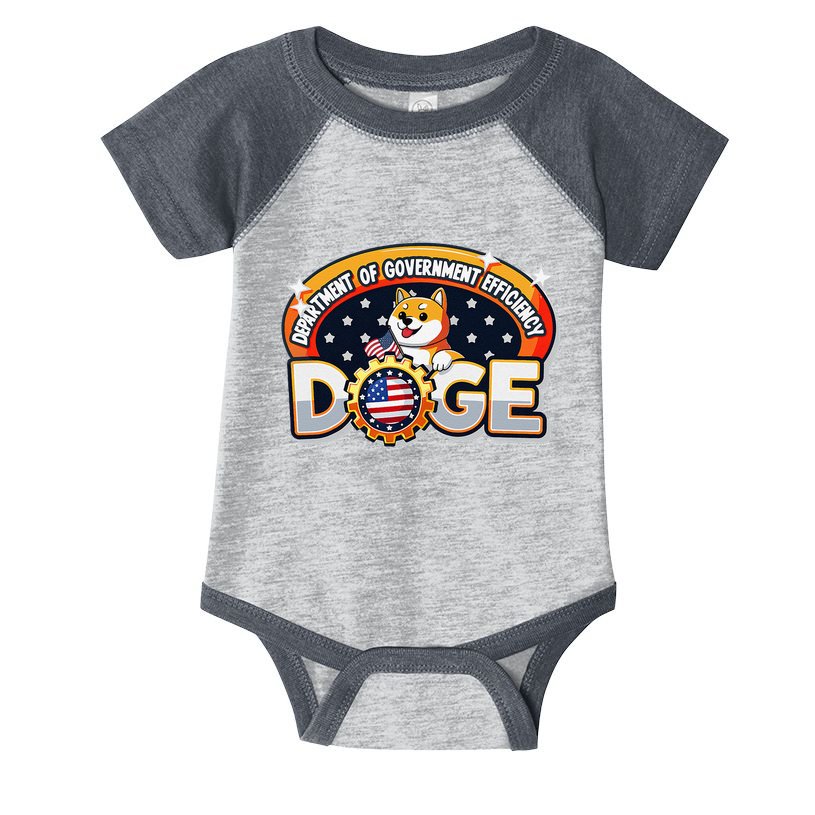 Department Of Government Efficiency Funny Doge Crypto Meme Infant Baby Jersey Bodysuit