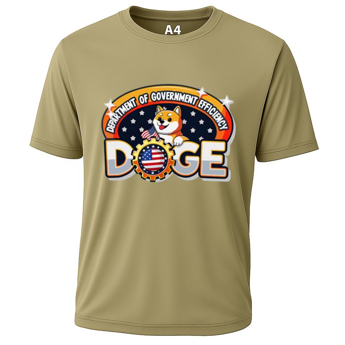 Department Of Government Efficiency Funny Doge Crypto Meme Cooling Performance Crew T-Shirt