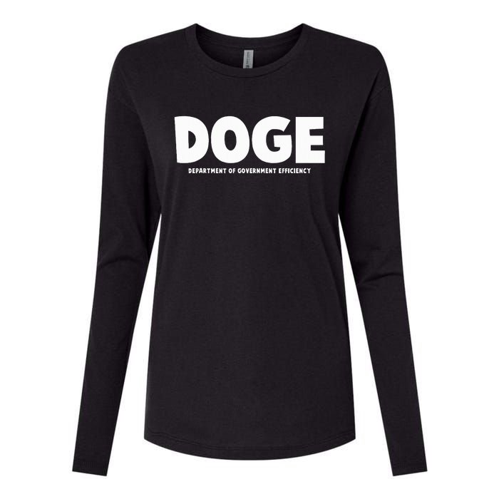 Department Of Government Efficiency Doge Womens Cotton Relaxed Long Sleeve T-Shirt