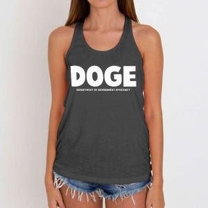 Department Of Government Efficiency Doge Women's Knotted Racerback Tank