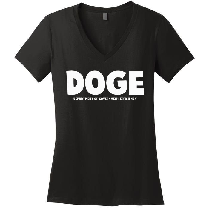 Department Of Government Efficiency Doge Women's V-Neck T-Shirt