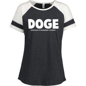 Department Of Government Efficiency Doge Enza Ladies Jersey Colorblock Tee