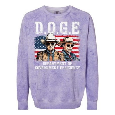 Department Of Government Efficiency Doge Trump Colorblast Crewneck Sweatshirt