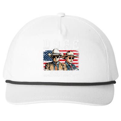 Department Of Government Efficiency Doge Trump Snapback Five-Panel Rope Hat